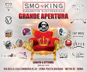 nuova apertura negozio smo-king roma Nuova Apertura Negozio Smo-King Roma Grand Opening Party Flyer 300x248
